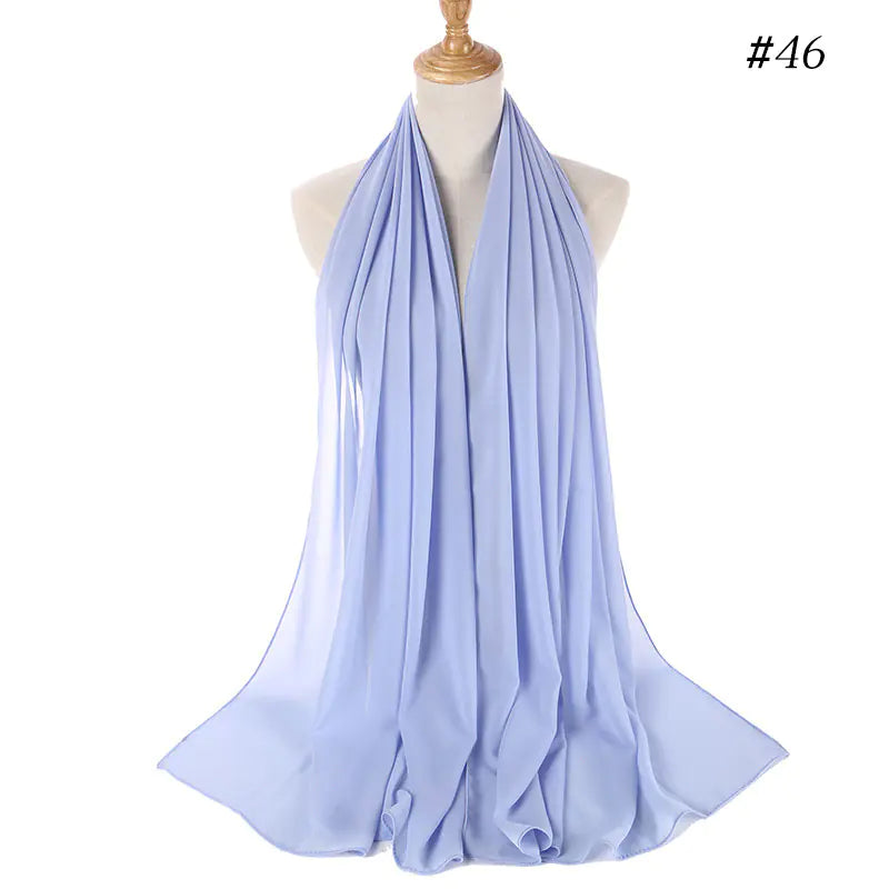 86 Color Pearl Chiffon Bubble Scarf for Women