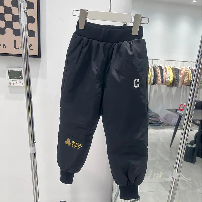Kids' Thick Winter Waterproof Down Pants for Boys & Girls