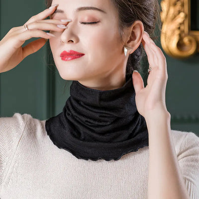 Autumn Winter 100% Wool Double-Layer Neck Warmer