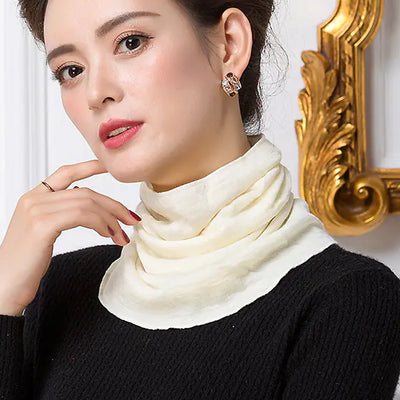 Autumn Winter 100% Wool Double-Layer Neck Warmer