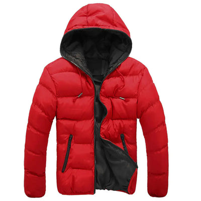 Men's Hooded Thick Down Cotton Suit for Autumn/Winter