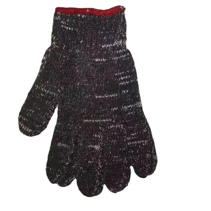 Thick Red Cotton Yarn Work Gloves for Adults