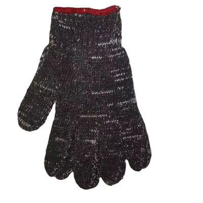 Thick Red Cotton Yarn Work Gloves for Adults