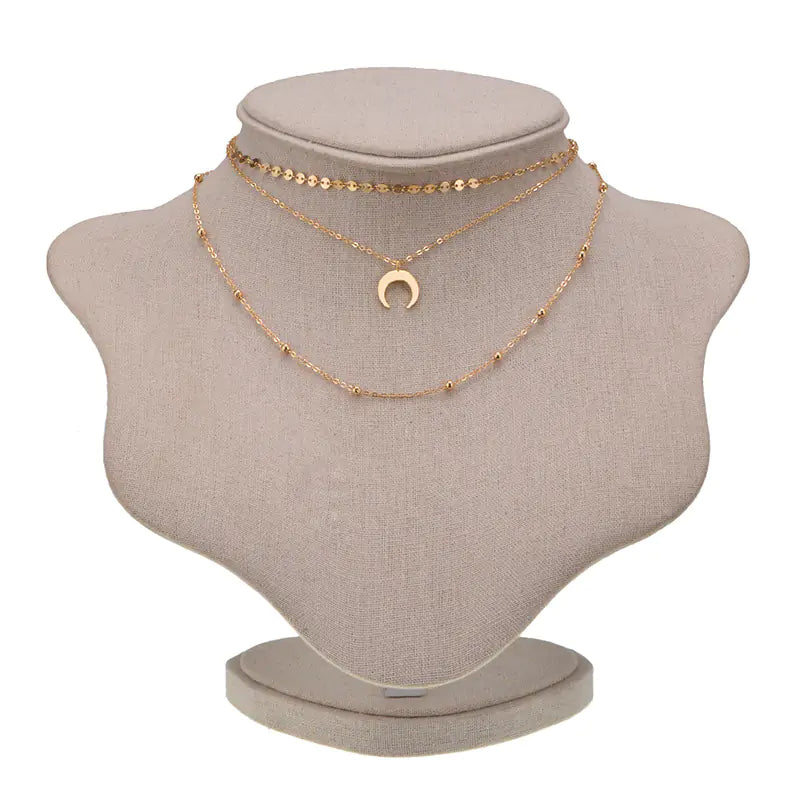 Fashionable Simple Choker Necklace with Layered Design