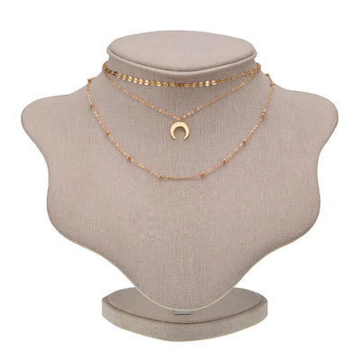 Fashionable Simple Choker Necklace with Layered Design