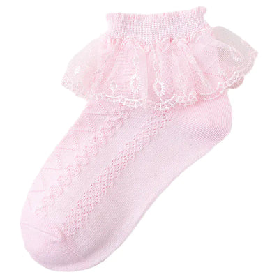 Children's Thin Breathable Lace Socks