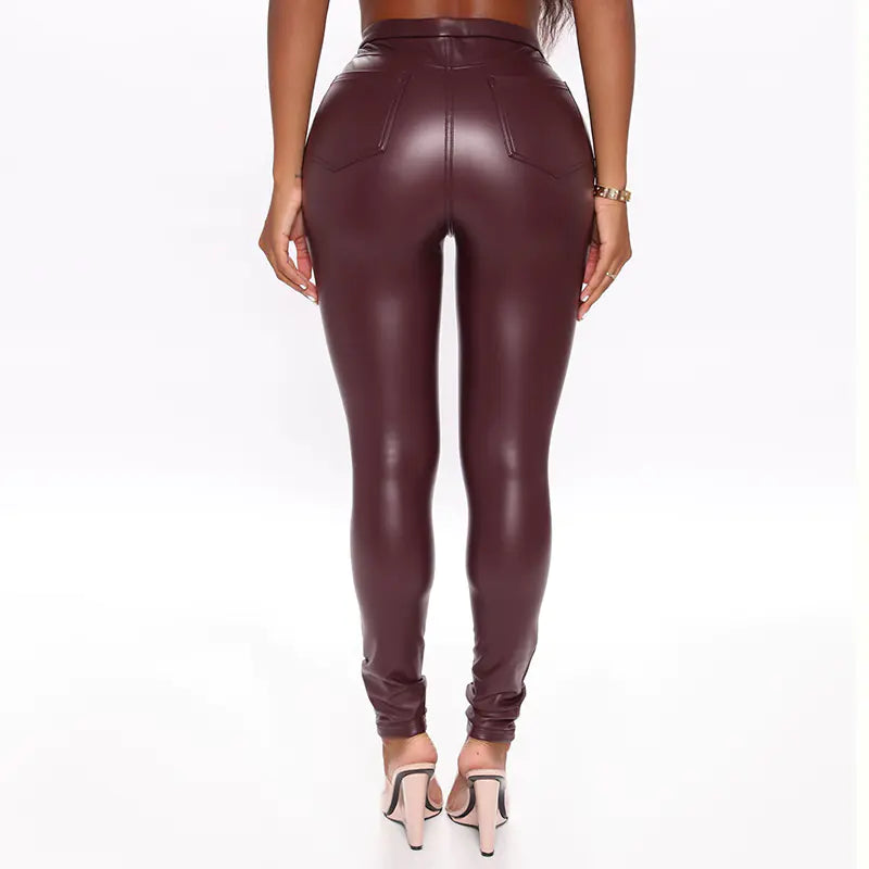 High Waist Tight Fitting Nightclub Trousers for Fall/Winter