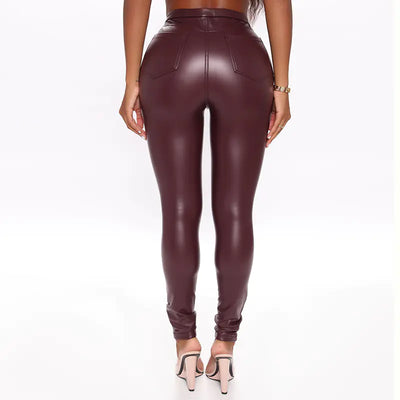 High Waist Tight Fitting Nightclub Trousers for Fall/Winter