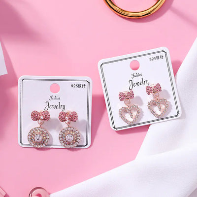 Pink Bowknot Stud Earrings