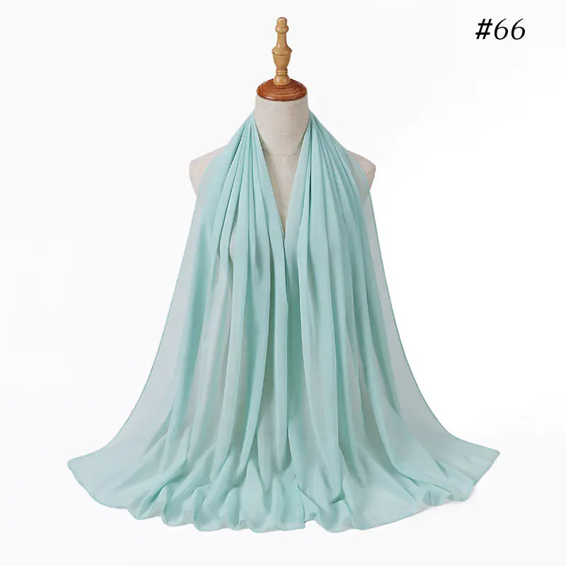 86 Color Pearl Chiffon Bubble Scarf for Women