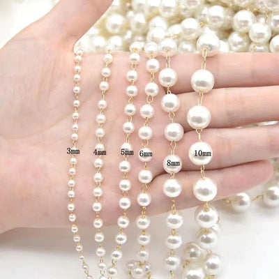 DIY Pearl Chain Earring Kit with Beads and Accessories