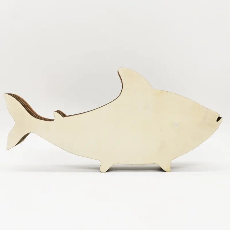 Wooden Fish Carving - Creative Ocean Art Desktop Decor