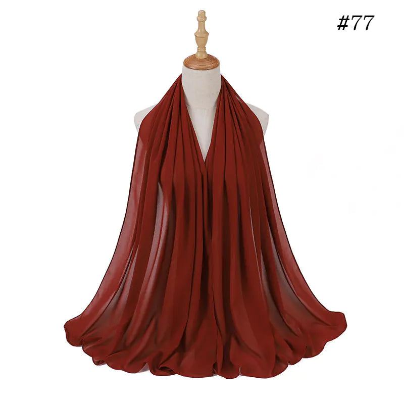 86 Color Pearl Chiffon Bubble Scarf for Women