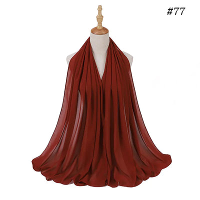 86 Color Pearl Chiffon Bubble Scarf for Women