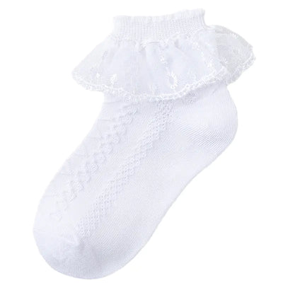 Children's Thin Breathable Lace Socks