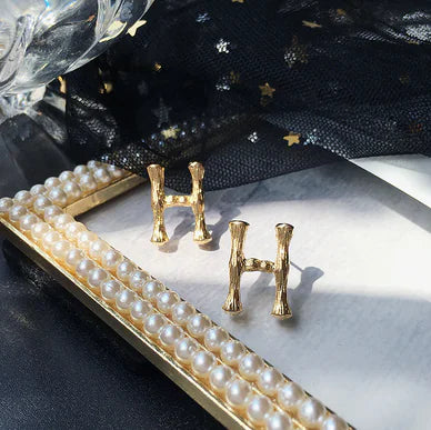 S925 Silver Needle Letter Earrings for Women