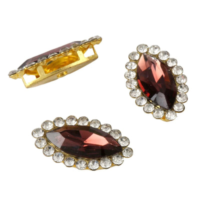 Colorful Glass Teardrop Rhinestone Hair Accessories