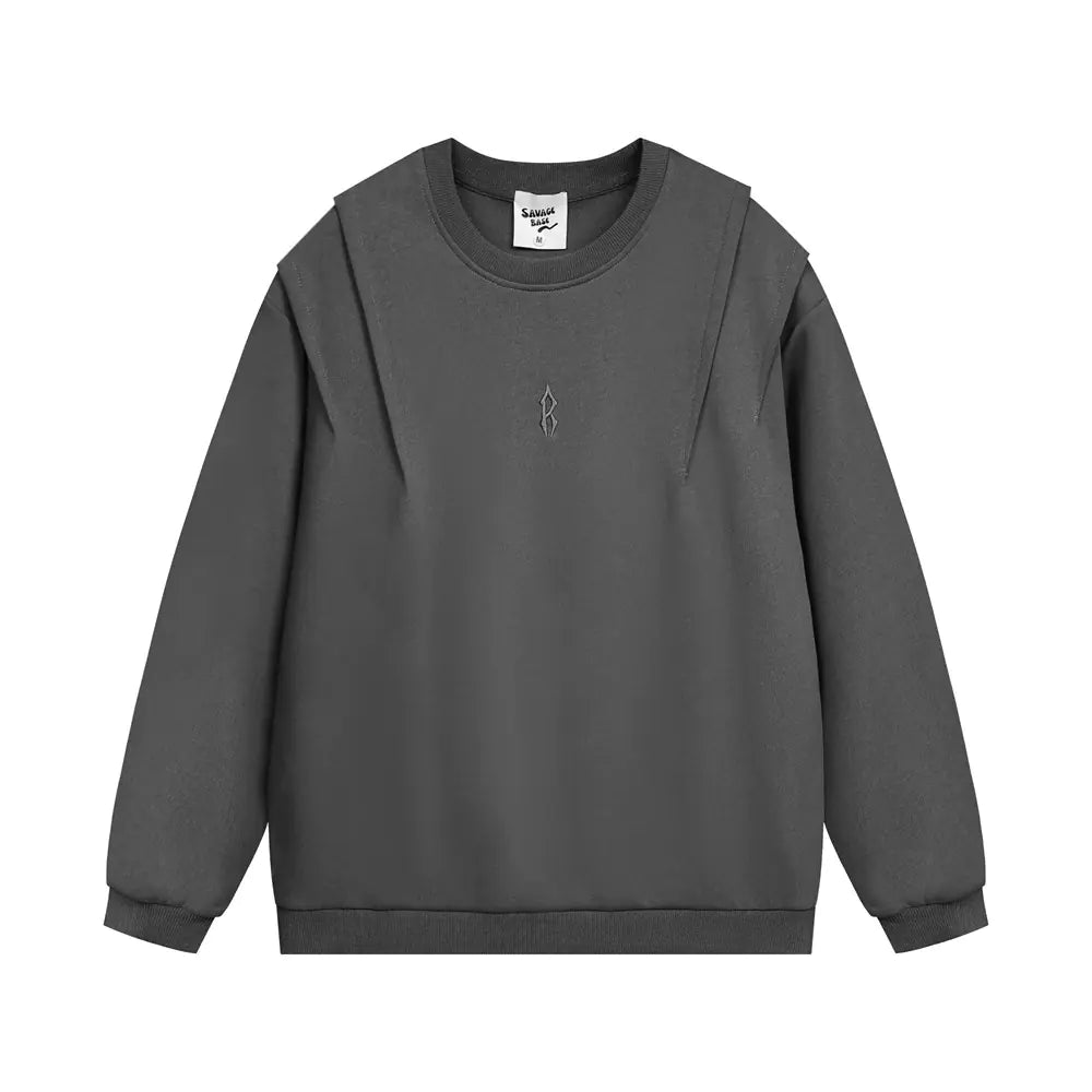 Fashion Solid Color Loose Sweater Men