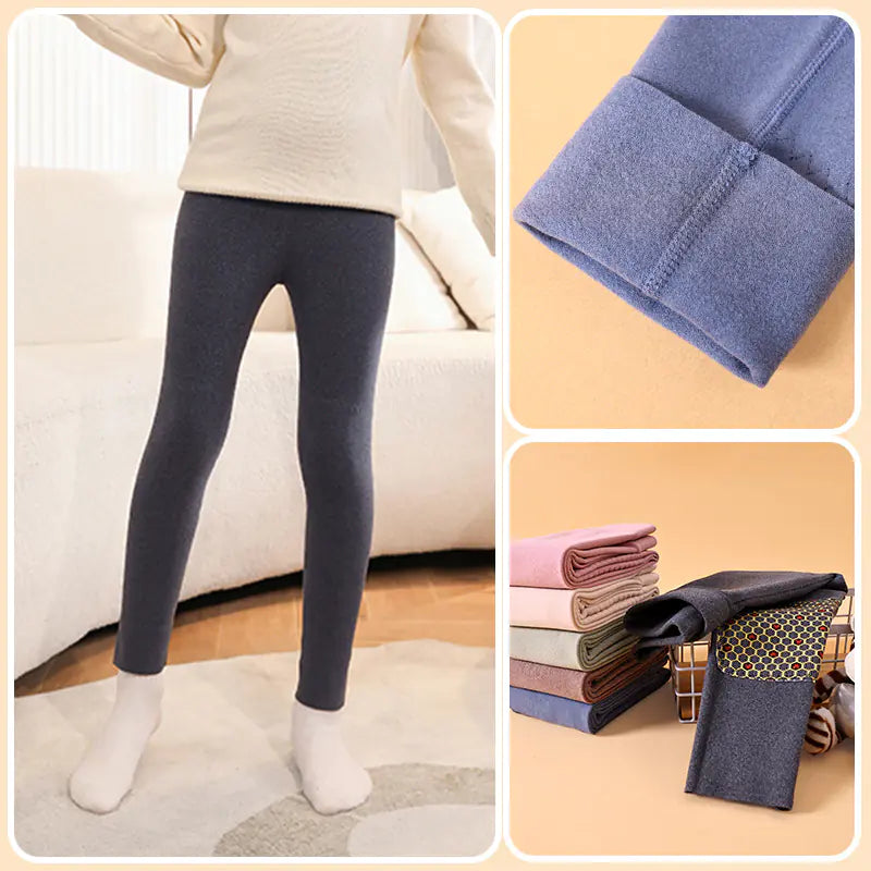 Girls' Warm Fleece Trousers for Winter Schoolwear