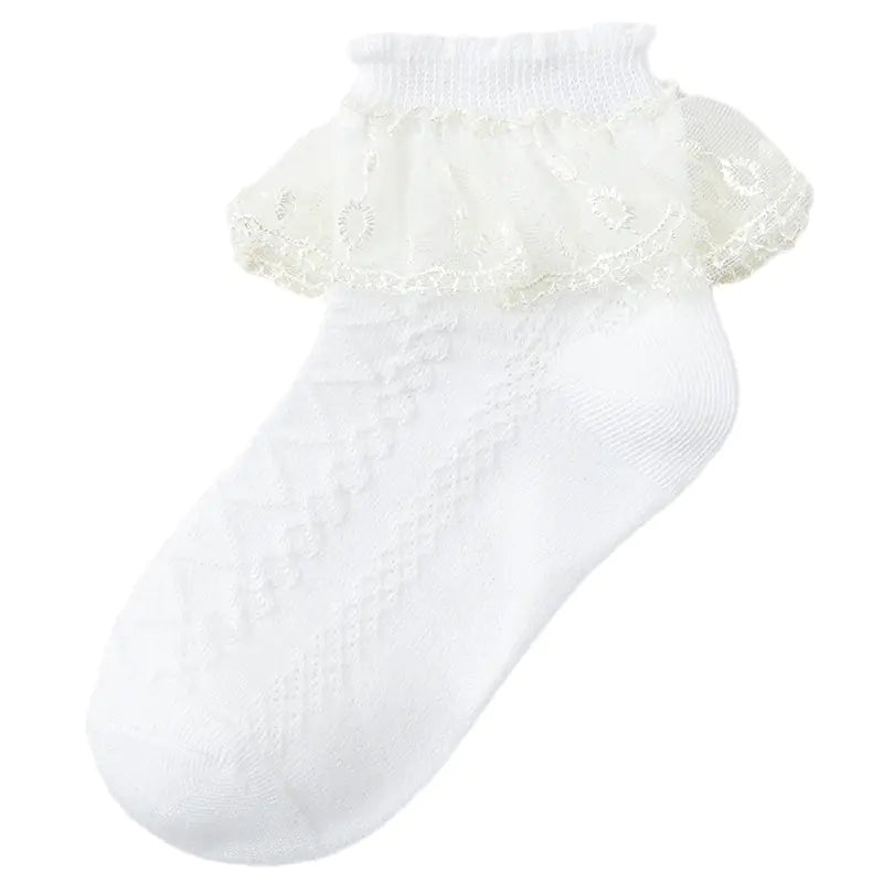 Children's Thin Breathable Lace Socks