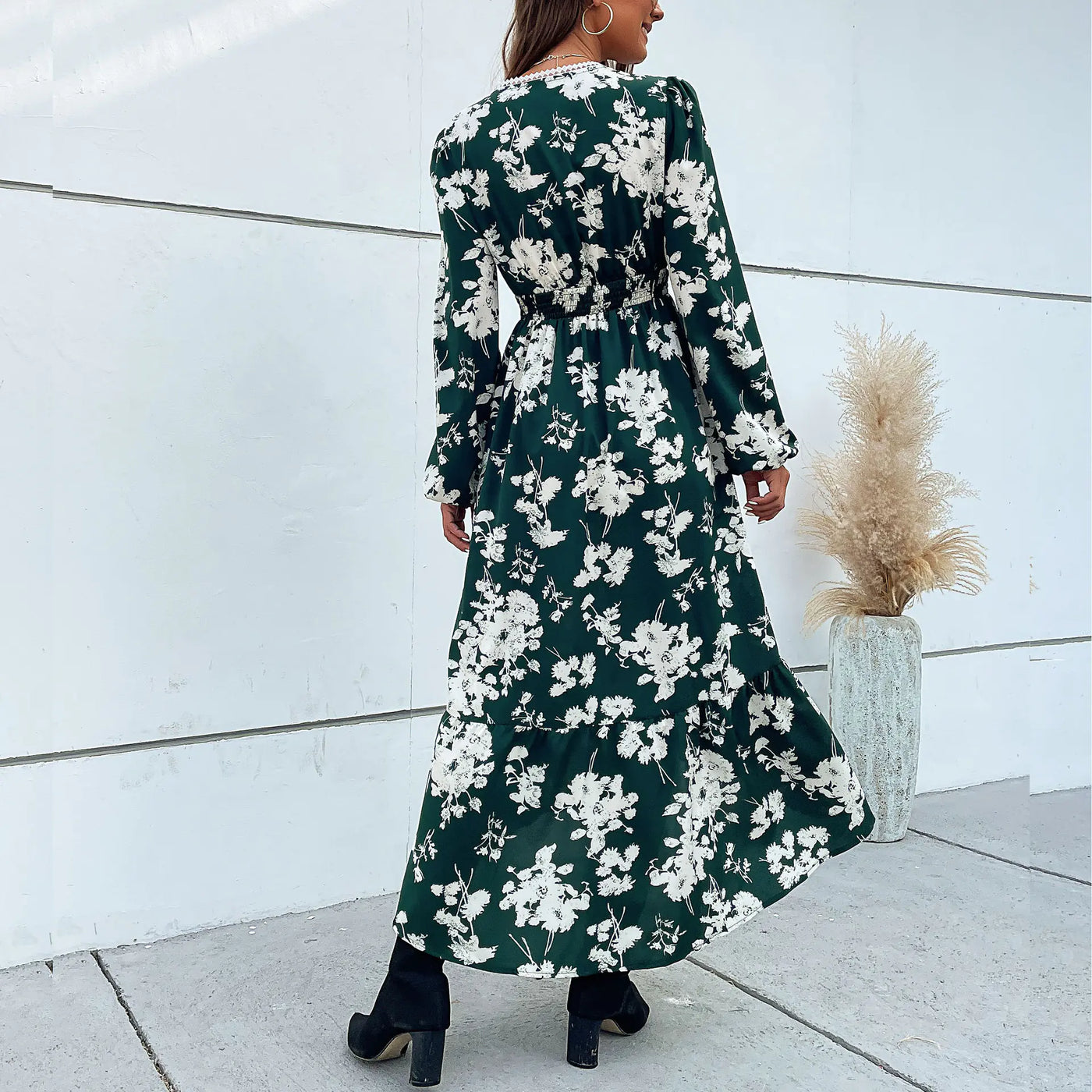 2023 Women's Fashion Asymmetrical Floral Dress