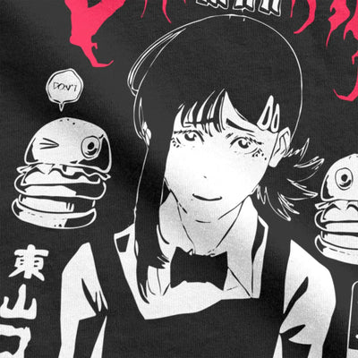 Men's Cotton T-Shirt with Retro Anime Scene Design