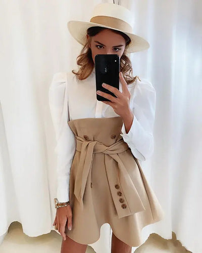 Color Block Suit Dress - Women's Fashion 2019 Winter
