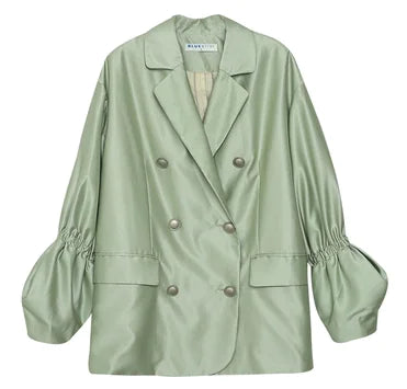 2020 Women's Double-Breasted Puff Sleeve Blazer