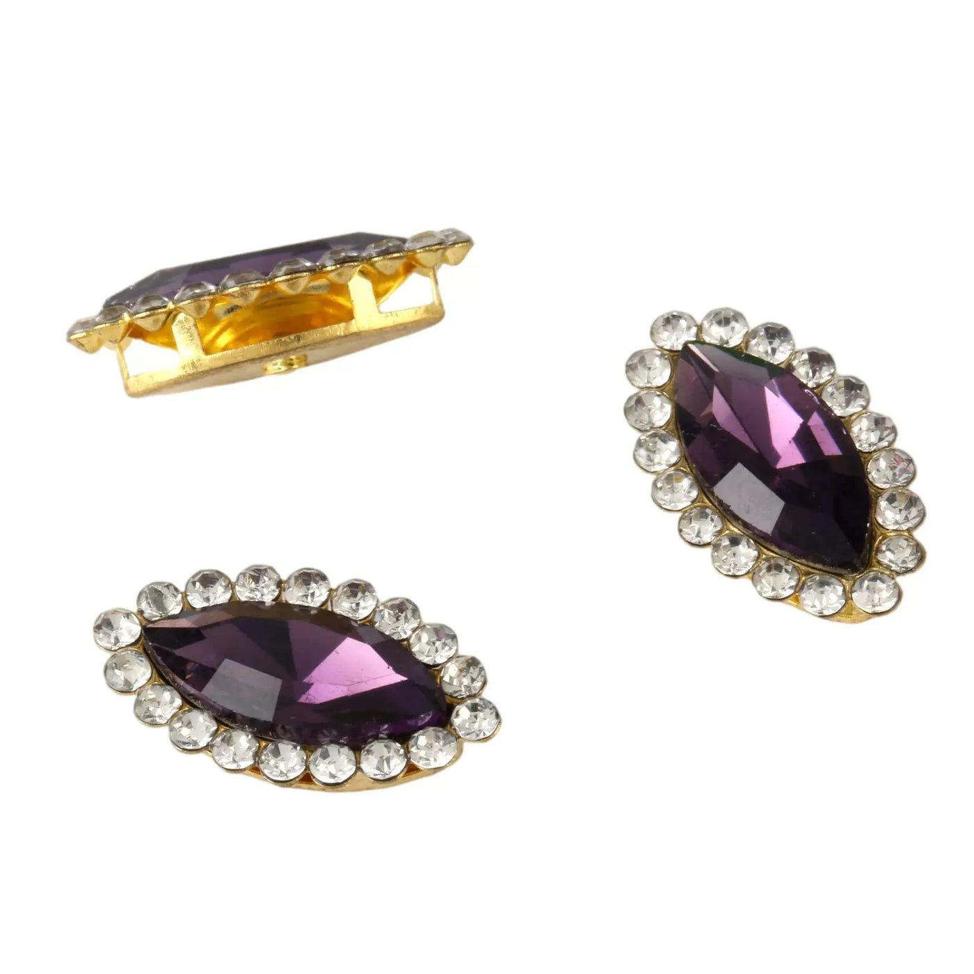 Colorful Glass Teardrop Rhinestone Hair Accessories