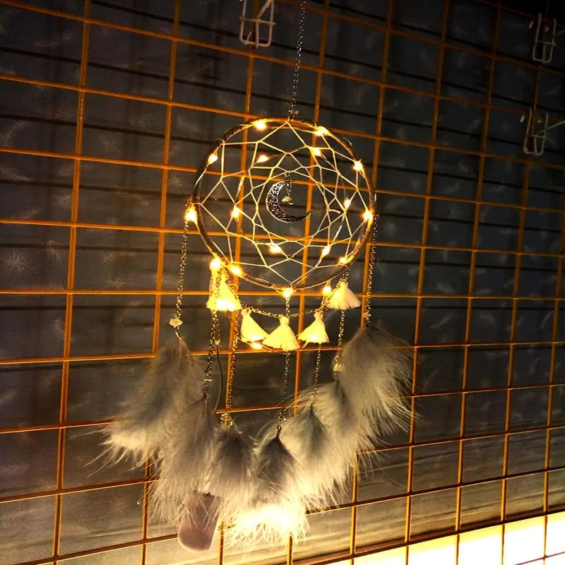 Handmade LED Dream Catcher for Bedroom Decor (1 PCS)