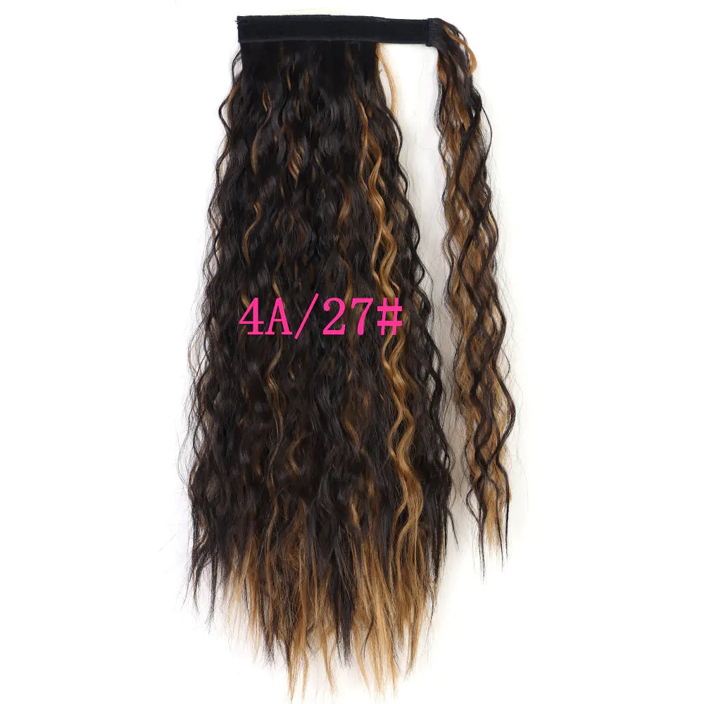 Velcro Ponytail Hair Extension for Curly Water Ripple