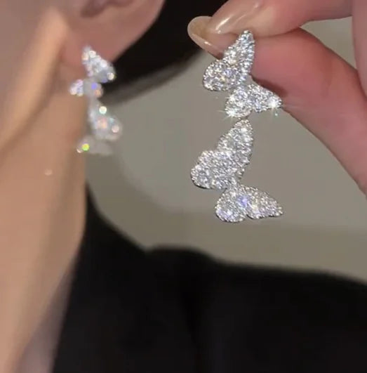 S925 Silver Bow Pearl Stud Earrings for Women