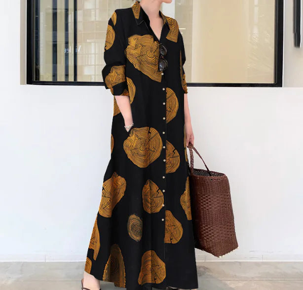 Waist-Cinching Floral Dress, Versatile Design