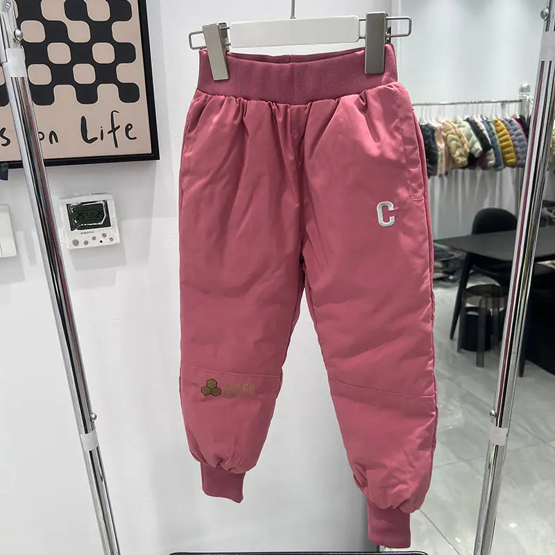 Kids' Thick Winter Waterproof Down Pants for Boys & Girls