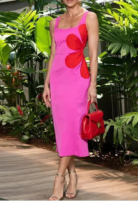 2024 Fashionable Casual Asymmetrical Floral Dress