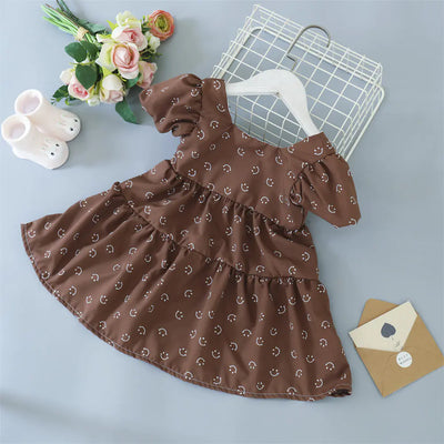 Girls' Floral Dress with Bowknot for Kids