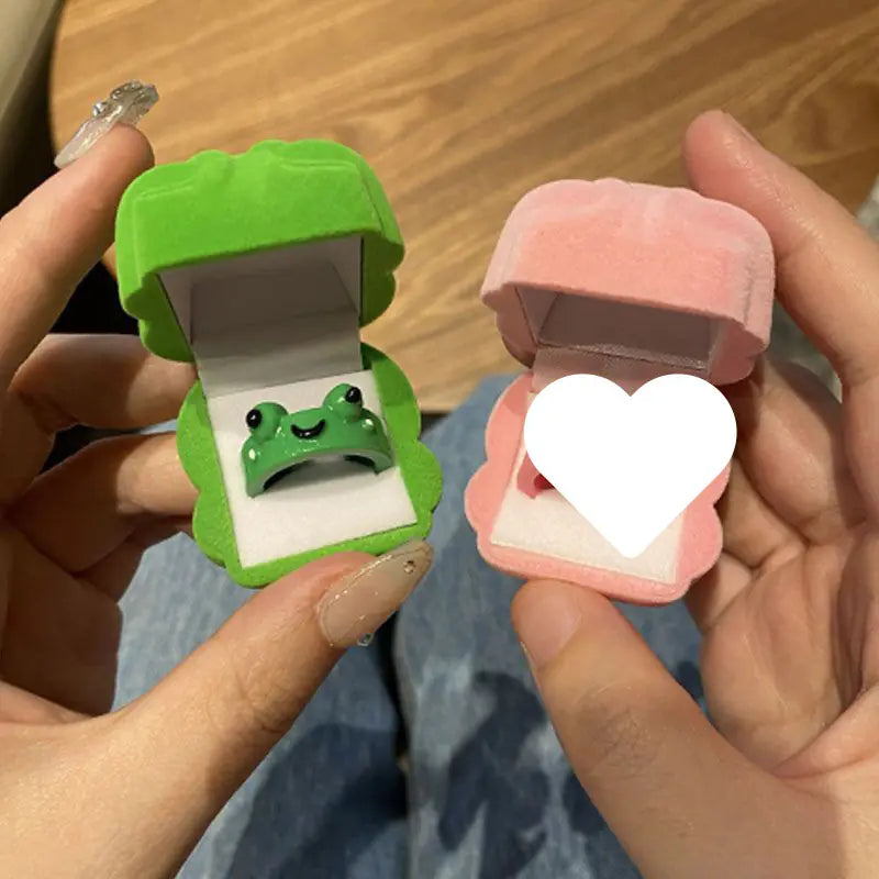 Cute Simple Boyfriend Exclusive Lonely Frog Ring