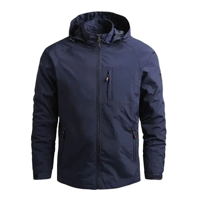 Men's Windproof Warm Casual Jacket for Outdoor Use