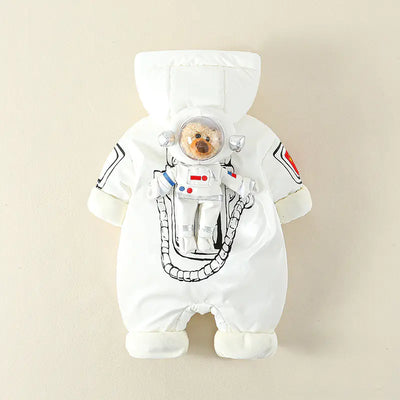 Baby Thickened Bear Onesie with Hood for Winter