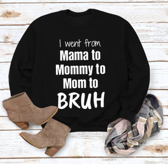 Round Neck Loose Sweater - Wish I Went From Mama