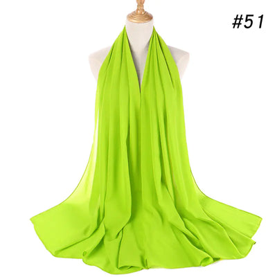 86 Color Pearl Chiffon Bubble Scarf for Women