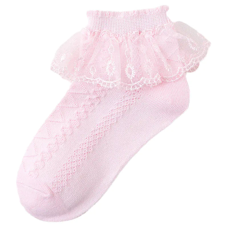 Children's Thin Breathable Lace Socks