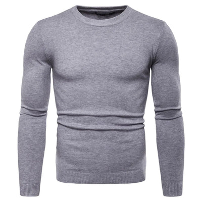 Men's Long Sleeve Round Neck Knitted Sweater