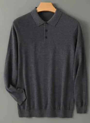 Men Long-sleeved Knitted Shirt