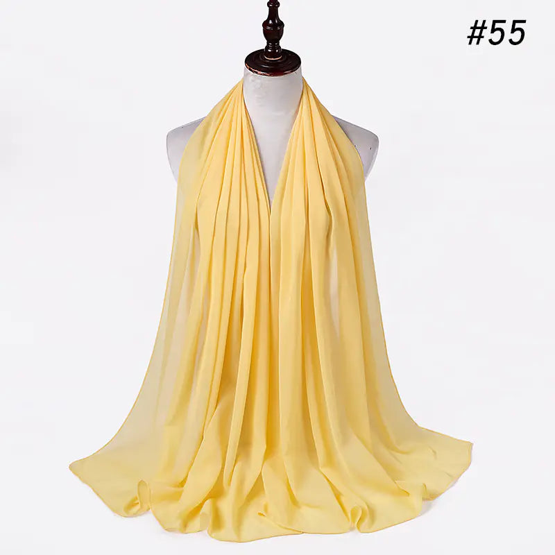 86 Color Pearl Chiffon Bubble Scarf for Women