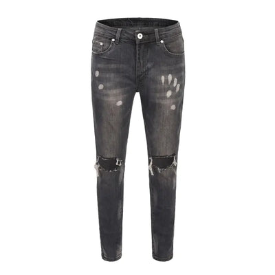 High Street Kanye Spray-Painted Slim-Fit Jeans