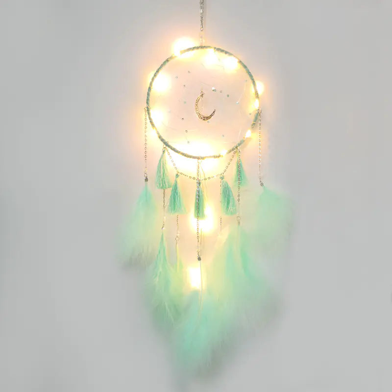 Handmade LED Dream Catcher for Bedroom Decor (1 PCS)