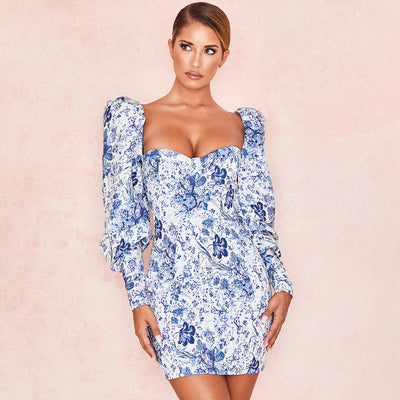 New Women's Floral Dress with Princess Sleeves