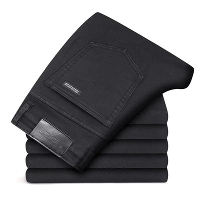Slim Straight Black Jeans for Men