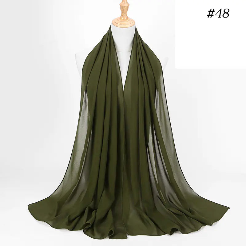 86 Color Pearl Chiffon Bubble Scarf for Women